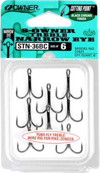 Owner STN-36BC Treble Narrow Eye Hooks