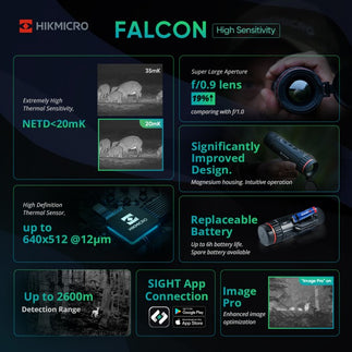 HIKMICRO Falcon FQ50 Pro 50mm 640x512 12µm 20mk Hand Held Thermal Imager Monocular